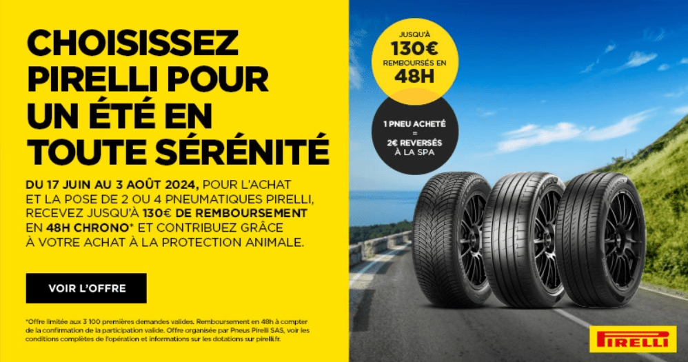 Promo pneus Pirelli