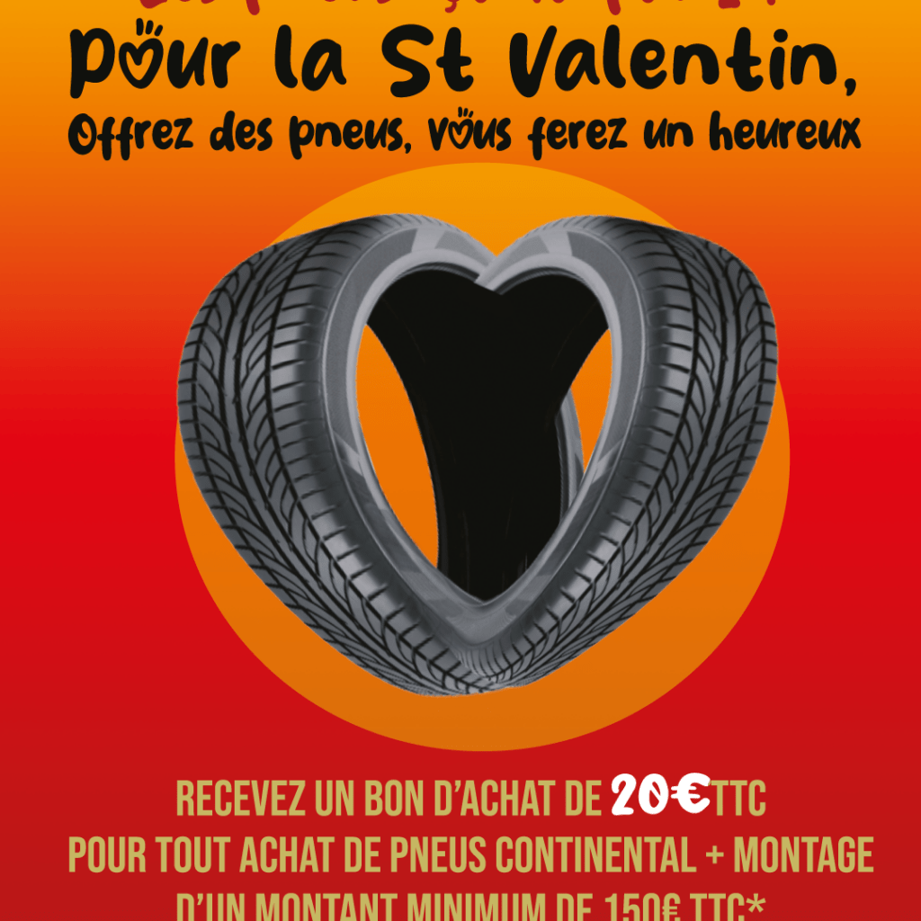 Saint-Valentin chez Garages Soler : Offrez des pneus, faites un heureux !